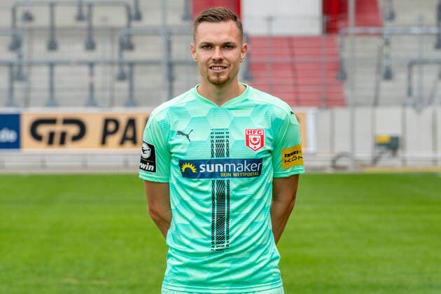Tom Müller (Torwart, HFC); HFC Hallescher Fussballclub e.V; 3.Liga, Porträttermin 2020 2021, Halle Saale Sachsen-Anhalt Deutschland