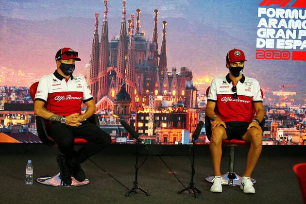 Motorsports: FIA Formula One World Championship, WM, Weltmeisterschaft 2020, Grand Prix of Spain Motorsports: FIA Formula One World Championship 2020, Grand Prix of Spain, 7 Kimi Raikkonen (FIN, Alfa Romeo Racing ORLEN), 99 Antonio Giovinazzi (ITA, Alfa Romeo Racing ORLEN),
