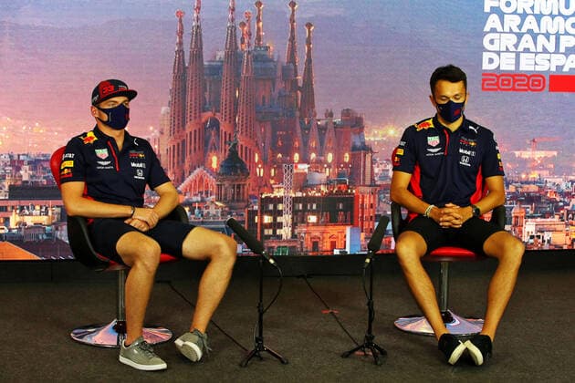 Motorsports: FIA Formula One World Championship, WM, Weltmeisterschaft 2020, Grand Prix of Spain Motorsports: FIA Formula One World Championship 2020, Grand Prix of Spain, 33 Max Verstappen (NLD, Aston Martin Red Bull Racing), 23 Alexander Albon (THA, Aston Martin Red Bull Racing),
