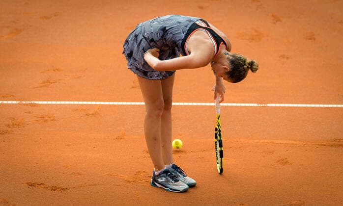 August 15, 2020, Prague, CZECH REPUBLIC: Kristyna Pliskova of the Czech Republic in action during her semi-final match at the 2020 Prague Open WTA, Tennis Damen International tennis tournament against Elise Mertens of Belgium Prague CZECH REPUBLIC - ZUMAa181 20200815_zaa_a181_055 Copyright: xRobxPrangex