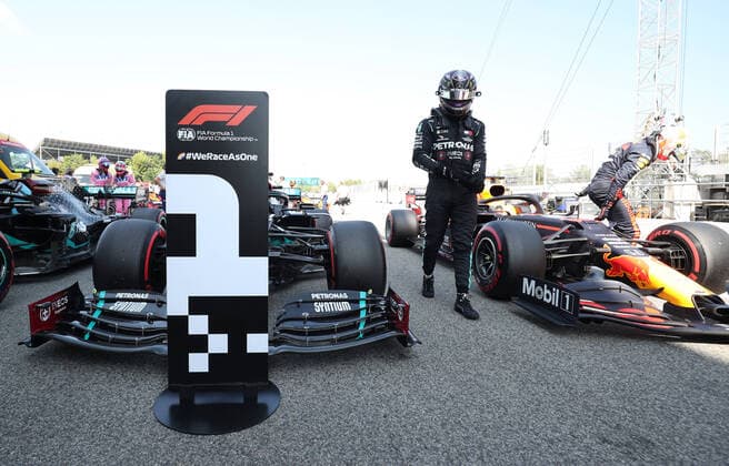 Motorsports: FIA Formula One World Championship, WM, Weltmeisterschaft 2020, Grand Prix of Spain Motorsports: FIA Formula One World Championship 2020, Grand Prix of Spain, 44 Lewis Hamilton (GBR, Mercedes-AMG Petronas Formula One Team),