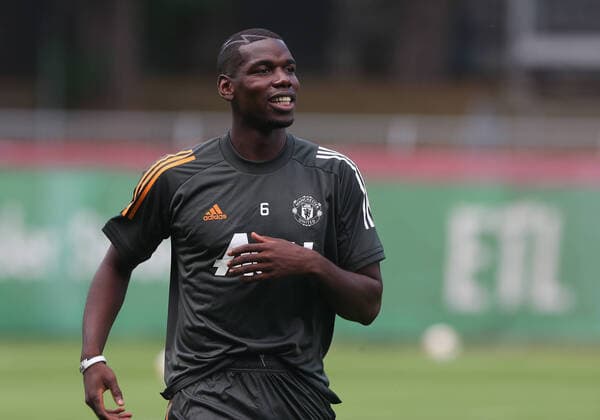 FOOTBALL : Entrainement et Conference de Presse - Manchester United, ManU vs FC Seville - UEFA Ligue Europa - Finale 8 - Cologne - 15 08 2020 COLOGNE, GERMANY - AUGUST 11: (EXCLUSIVE COVERAGE) Paul Pogba of Manchester United in action during a first team training session at Sportpark Hoehenberg on August 11, 2020 in Cologne, Germany. Cologne Allemagne