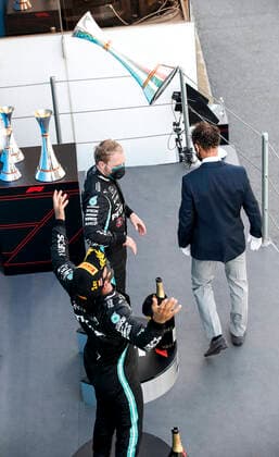 Motorsports: FIA Formula One World Championship, WM, Weltmeisterschaft 2020, Grand Prix of Spain, 44 Lewis Hamilton (GBR, Mercedes-AMG Petronas Formula One Team), 77 Valtteri Bottas (FIN, Mercedes-AMG Petronas Formula One Team), Barcelona Spain