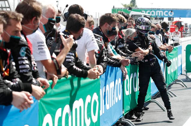 Motorsports: FIA Formula One World Championship, WM, Weltmeisterschaft 2020, Grand Prix of Spain Motorsports: FIA Formula One World Championship 2020, Grand Prix of Spain, Angela Cullen (GBR, Mercedes-AMG Petronas Formula One Team), 44 Lewis Hamilton (GBR, Mercedes-AMG Petronas Formula One Team),