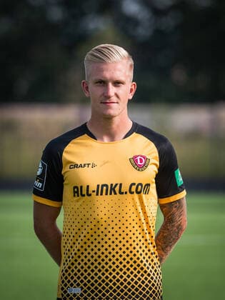 Luca Stor; Porträtfotos der SG Dynamo Dresden; Fußball, Fussball, 3. Liga, Saison 2020 2021, Kopf, Kopffoto, Porträt, Portrait, AOK Plus Walter-Fritzsch-Akademie Dresden; 14. August 2020;