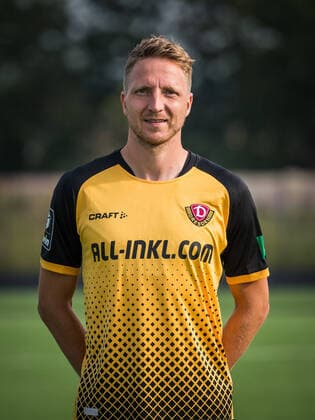 Marco Hartmann; Porträtfotos der SG Dynamo Dresden; Fußball, Fussball, 3. Liga, Saison 2020 2021, Kopf, Kopffoto, Porträt, Portrait, AOK Plus Walter-Fritzsch-Akademie Dresden; 14. August 2020;