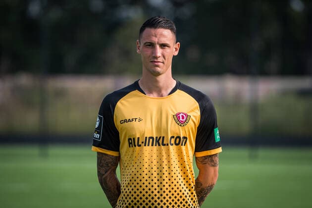 Panagiotis Vlachodimos; Porträtfotos der SG Dynamo Dresden; Fußball, Fussball, 3. Liga, Saison 2020 2021, Kopf, Kopffoto, Porträt, Portrait, AOK Plus Walter-Fritzsch-Akademie Dresden; 14. August 2020;