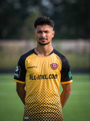 Osman Atilgan; Porträtfotos der SG Dynamo Dresden; Fußball, Fussball, 3. Liga, Saison 2020 2021, Kopf, Kopffoto, Porträt, Portrait, AOK Plus Walter-Fritzsch-Akademie Dresden; 14. August 2020;