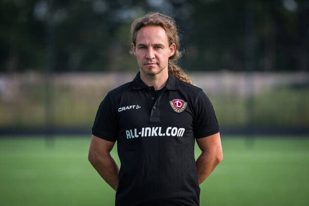 Tobias Lange (Physiotherapeut und Reha-Trainer); Porträtfotos der SG Dynamo Dresden; Fußball, Fussball, 3. Liga, Saison 2020 2021, Kopf, Kopffoto, Porträt, Portrait, AOK Plus Walter-Fritzsch-Akademie Dresden; 14. August 2020;