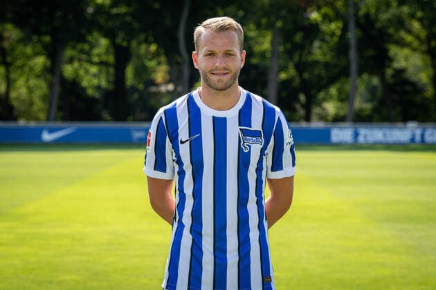 Fussball Berlin 17.08.2020 Saison 2020 2021 1. BL DFL Hertha BSC Berlin Porträttermin 2020 2021 Pascal Köpke (Hertha BSC, No.14)