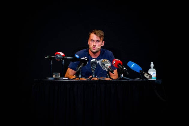 Bilder des Jahres 2020, Sport 08 August Sport Themen der Woche KW34 Sport Bilder des Tages Langlauf, Petter Northug Pressekonferenz 200821 Petter Northug during a press conference, PK, Pressekonferenz on August 21, 2020 in Trondheim. The former cross-country skier has been charged by the police with speeding, driving under the influence of drugs and possession of drugs. Photo: Vegard Wivestad Grott BILDBYRAN kod VG VG0017 bbeng pressekonferanse press conference presskonferens *** 200821 Petter Northug during a press conference on August 21, 2020 in Trondheim The former cross country skier has been charged by the police with speeding, driving under the influence of drugs and possession of drugs Photo Vegard Wivestad Grott BILDBYRAN kod VG VG0017 bbeng pressekonferanse press conference presskonferens,  Copyright: VEGARDxWIVESTADxGRoTT BB200821VG006