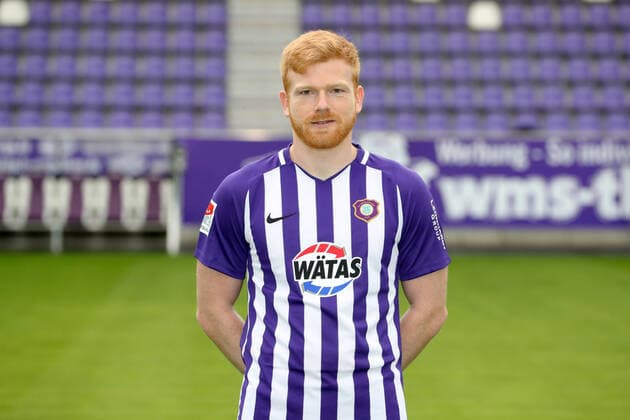 Teampraesentation Erz.Aue Fussball 2.Bundesliga Fabian Kalig; FC Erzgebirge Aue; 2.Bundesliga, Porträttermin 2020 2021 , Aue, 22.08.2019, Erzgebirgsstadion, Fussball ,