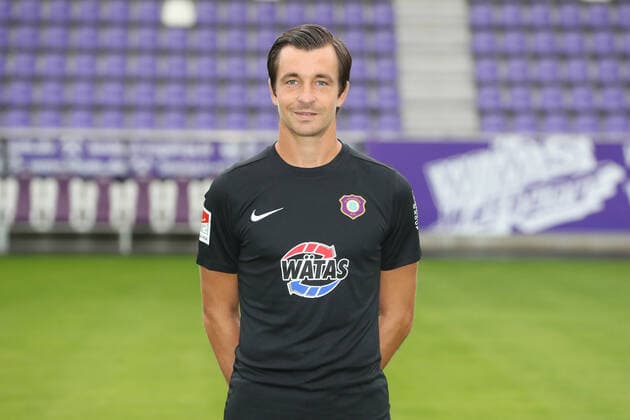 Teampraesentation Erz.Aue Fussball 2.Bundesliga Torwart Martin Männel Maennel; FC Erzgebirge Aue; 2.Bundesliga, Porträttermin 2020 2021 , Aue, 22.08.2020, Erzgebirgsstadion, Fussball ,