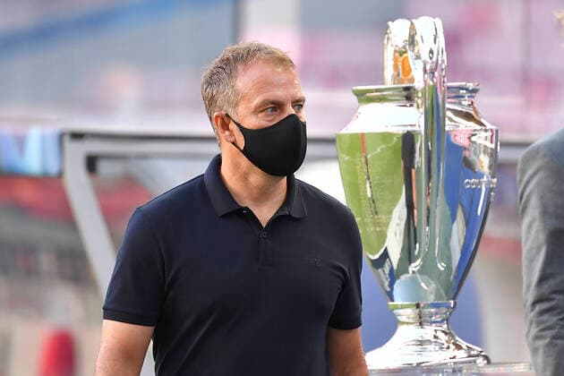 Fussball Champions League Finale Paris St. Germain - Bayern Muenchen Trainer Hans-Dieter Hansi FLICK (M) Fussball Champions League, Finale, FC Bayern Muenchen (M) - Paris St. Germain (PSG), am 23.08.2020 im Estadio da Luz in Lissabon Portugal. FOTO: Frank Hoermann SVEN SIMON Pool NO use of any use photographs as image sequences and or quasi-video Editorial Use ONLY National and International News Agencies OUT Lissabon Estadio da Luz Portugal