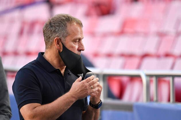 Fussball Champions League Finale Paris St. Germain - Bayern Muenchen Trainer Hans-Dieter Hansi FLICK (M) Fussball Champions League, Finale, FC Bayern Muenchen (M) - Paris St. Germain (PSG), am 23.08.2020 im Estadio da Luz in Lissabon Portugal. FOTO: Frank Hoermann SVEN SIMON Pool NO use of any use photographs as image sequences and or quasi-video Editorial Use ONLY National and International News Agencies OUT Lissabon Estadio da Luz Portugal