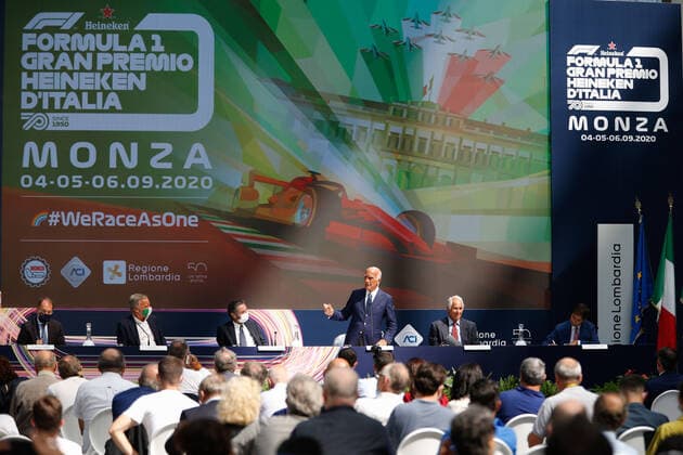 Angelo Sticchi Damiani, President of ACI (Automobile Club Italia) during F1 Grand Prix Heineken of Italy press conference, PK, Pressekonferenz Formula 1 Championship in Milan, Italy, August 27 2020  Copyright: xLM FrancescoxScaccianocex xIPAx xLivexMediax 0