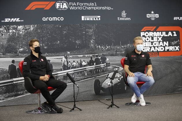 Motorsports: FIA Formula One World Championship, WM, Weltmeisterschaft 2020, Grand Prix of Belgium Motorsports: FIA Formula One World Championship 2020, Grand Prix of Belgium, 8 Romain Grosjean (FRA, Haas F1 Team), 20 Kevin Magnussen (DEN, Haas F1 Team),