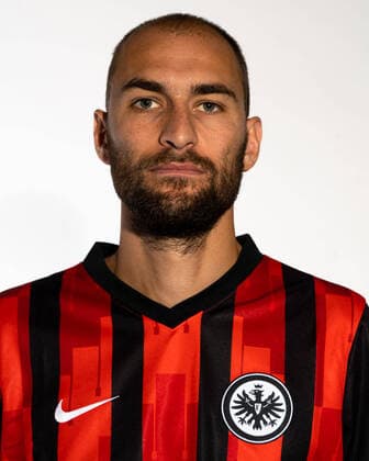 Fussball 1.Bundesliga, Eintracht Frankfurt Fototermin 11.08.2020, , Fussball 1.Bundesliga, Eintracht Frankfurt Fototermin 1.BL Porträttermin 2020 2021, emspor, v.l. Bas Dost (Eintracht Frankfurt) Frankfurt am Main Deutsche Bank Park Hessen Deutschland (DE)