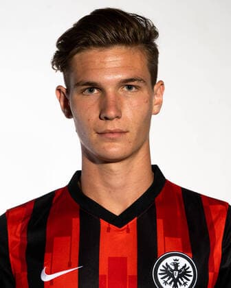 Fussball 1.Bundesliga, Eintracht Frankfurt Fototermin 11.08.2020, , Fussball 1.Bundesliga, Eintracht Frankfurt Fototermin 1.BL Porträttermin 2020 2021, emspor, v.l. Yannick Brugger (Eintracht Frankfurt) Frankfurt am Main Deutsche Bank Park Hessen Deutschland (DE)