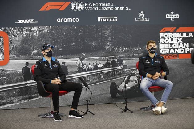 Motorsports: FIA Formula One World Championship, WM, Weltmeisterschaft 2020, Grand Prix of Belgium Motorsports: FIA Formula One World Championship 2020, Grand Prix of Belgium, 6 Nicholas Latifi (CAN, Williams Racing), 63 George Russell (GBR, Williams Racing),