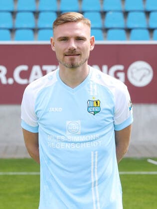 Teampraesentation Chemnitz 27.08.2020 Robert Zickert; Chemnitzer FC; Regionalliga NordOst, Porträttermin 2020 2021 , Chemnitz, 27.08.2020, Stadion an der Gellertstrasse, Fussball ,