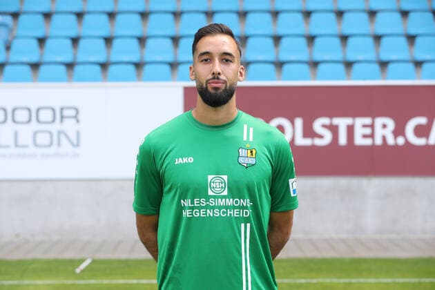 Teampraesentation Chemnitz 27.08.2020 Torhüter Isa Dogan; Chemnitzer FC; Regionalliga NordOst, Porträttermin 2020 2021 , Chemnitz, 27.08.2020, Stadion an der Gellertstrasse, Fussball ,