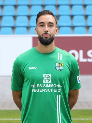 Teampraesentation Chemnitz 27.08.2020 Torhüter Isa Dogan; Chemnitzer FC; Regionalliga NordOst, Porträttermin 2020 2021 , Chemnitz, 27.08.2020, Stadion an der Gellertstrasse, Fussball ,
