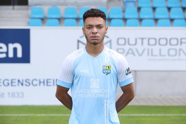 Teampraesentation Chemnitz 27.08.2020 Theo Ogbidi; Chemnitzer FC; Regionalliga NordOst, Porträttermin 2020 2021 , Chemnitz, 27.08.2020, Stadion an der Gellertstrasse, Fussball ,