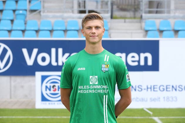 Teampraesentation Chemnitz 27.08.2020 Torhüter David Wunsch; Chemnitzer FC; Regionalliga NordOst, Porträttermin 2020 2021 , Chemnitz, 27.08.2020, Stadion an der Gellertstrasse, Fussball ,