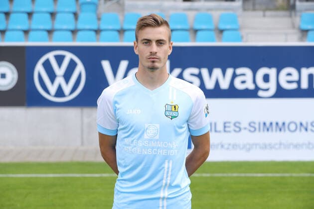 Teampraesentation Chemnitz 27.08.2020 Roman Bekö Bekoe; Chemnitzer FC; Regionalliga NordOst, Porträttermin 2020 2021 , Chemnitz, 27.08.2020, Stadion an der Gellertstrasse, Fussball ,