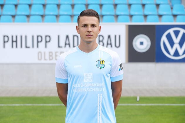 Teampraesentation Chemnitz 27.08.2020 Felix Schimmel; Chemnitzer FC; Regionalliga NordOst, Porträttermin 2020 2021 , Chemnitz, 27.08.2020, Stadion an der Gellertstrasse, Fussball ,