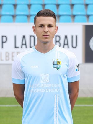 Teampraesentation Chemnitz 27.08.2020 Felix Schimmel; Chemnitzer FC; Regionalliga NordOst, Porträttermin 2020 2021 , Chemnitz, 27.08.2020, Stadion an der Gellertstrasse, Fussball ,