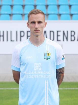 Teampraesentation Chemnitz 27.08.2020 Paul Milde; Chemnitzer FC; Regionalliga NordOst, Porträttermin 2020 2021 , Chemnitz, 27.08.2020, Stadion an der Gellertstrasse, Fussball ,