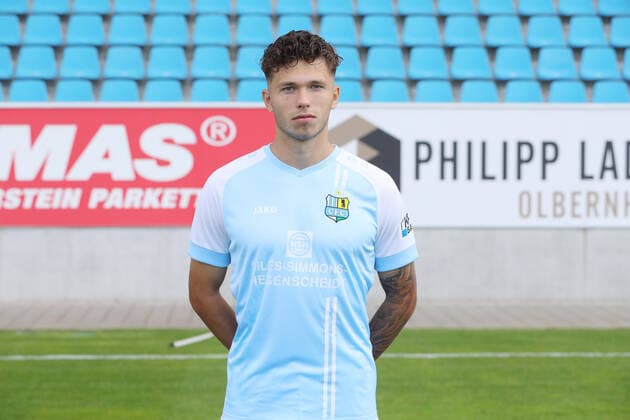 Teampraesentation Chemnitz 27.08.2020 Riccardo Grym; Chemnitzer FC; Regionalliga NordOst, Porträttermin 2020 2021 , Chemnitz, 27.08.2020, Stadion an der Gellertstrasse, Fussball ,