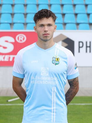 Teampraesentation Chemnitz 27.08.2020 Riccardo Grym; Chemnitzer FC; Regionalliga NordOst, Porträttermin 2020 2021 , Chemnitz, 27.08.2020, Stadion an der Gellertstrasse, Fussball ,