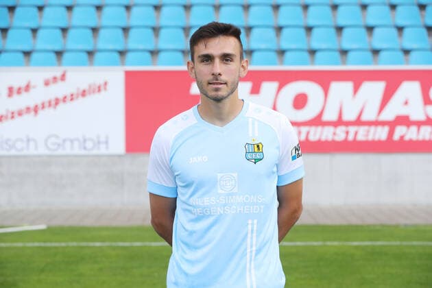 Teampraesentation Chemnitz 27.08.2020 Joannis Karsanidis; Chemnitzer FC; Regionalliga NordOst, Porträttermin 2020 2021 , Chemnitz, 27.08.2020, Stadion an der Gellertstrasse, Fussball ,