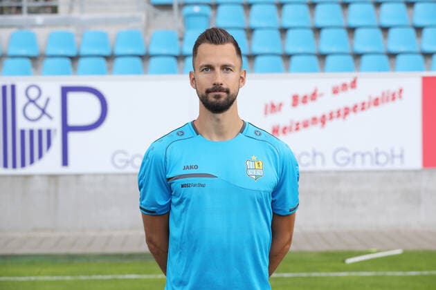 Teampraesentation Chemnitz 27.08.2020 Physiotherapeut Florian Brabant; Chemnitzer FC; Regionalliga NordOst, Porträttermin 2020 2021 , Chemnitz, 27.08.2020, Stadion an der Gellertstrasse, Fussball ,