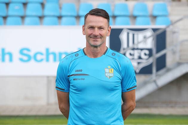 Teampraesentation Chemnitz 27.08.2020 Team- Manager Torsten Bittermann Chemnitzer FC; Regionalliga NordOst, Porträttermin 2020 2021 , Chemnitz, 27.08.2020, Stadion an der Gellertstrasse, Fussball ,