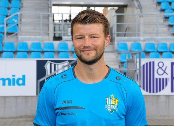 CFC Mannschaftsfoto 27.08.2020 Chemnitz, Stadion an der Gellertstrasse, Fussball , Regionalliga Nordost, CFC Mannschaftsfoto der Saison 2020 2021 Chef- Trainer Daniel Berlinski . Chemnitz Sachsen BRD