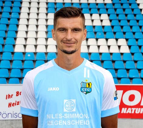 CFC Mannschaftsfoto 27.08.2020 Chemnitz, Stadion an der Gellertstrasse, Fussball , Regionalliga Nordost, CFC Mannschaftsfoto der Saison 2020 2021 Jovan Vidovic . Chemnitz Sachsen BRD
