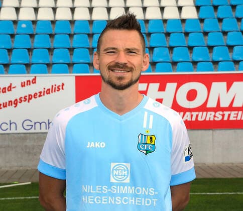 CFC Mannschaftsfoto 27.08.2020 Chemnitz, Stadion an der Gellertstrasse, Fussball , Regionalliga Nordost, CFC Mannschaftsfoto der Saison 2020 2021 Kevin Freiberger . Chemnitz Sachsen BRD