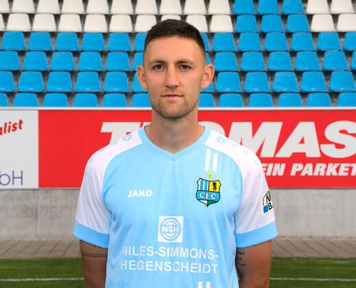 CFC Mannschaftsfoto 27.08.2020 Chemnitz, Stadion an der Gellertstrasse, Fussball , Regionalliga Nordost, CFC Mannschaftsfoto der Saison 2020 2021 Christian Bickel . Chemnitz Sachsen BRD