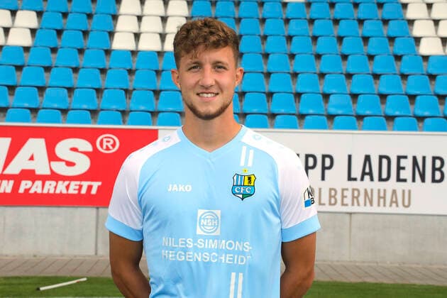 CFC Mannschaftsfoto 27.08.2020 Chemnitz, Stadion an der Gellertstrasse, Fussball , Regionalliga Nordost, CFC Mannschaftsfoto der Saison 2020 2021 Tim Campulka . Chemnitz Sachsen BRD