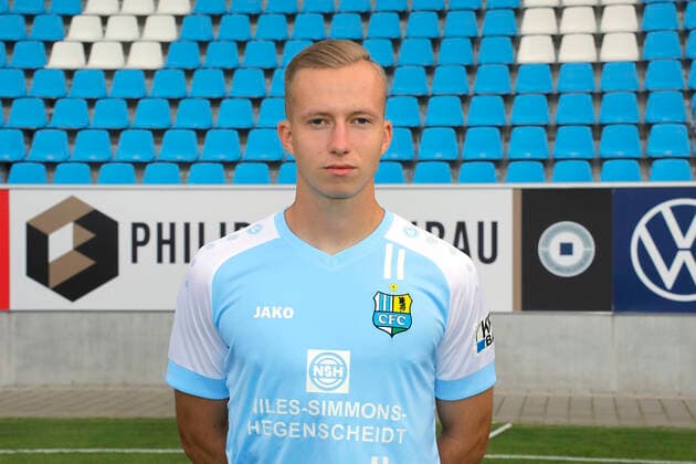 CFC Mannschaftsfoto 27.08.2020 Chemnitz, Stadion an der Gellertstrasse, Fussball , Regionalliga Nordost, CFC Mannschaftsfoto der Saison 2020 2021 Stanley Keller . Chemnitz Sachsen BRD