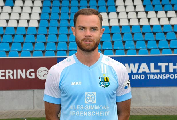 CFC Mannschaftsfoto 27.08.2020 Chemnitz, Stadion an der Gellertstrasse, Fussball , Regionalliga Nordost, CFC Mannschaftsfoto der Saison 2020 2021 Tobias Müller . Chemnitz Sachsen BRD