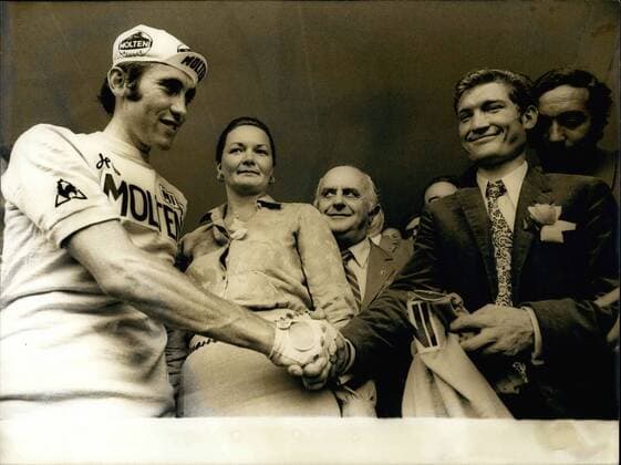 Jul. 23, 1972 - Eddy Merckx won the Tour de France for a fourth time. Gimondi came in second and Poulidor in 3rd. Guimard had to drop out due to a bad knee.  - ZUMAk09 Jul. 23, 1972 - Eddy Merckx won the Tour de France for a fourth time. Gimondi came in second and Poulidor in 3rd. Guima imago images 16758602