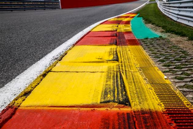 Motorsports: FIA Formula One World Championship, WM, Weltmeisterschaft 2020, Grand Prix of Belgium, Circuit de Spa-Francorchamps, Eau Rouge, Curbs Spa-Francorchamps Belgium