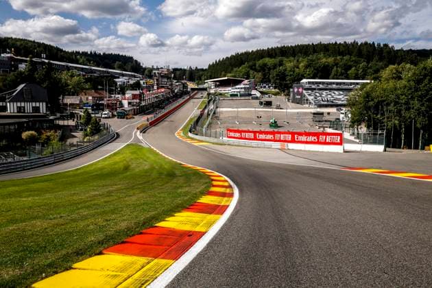 Motorsports: FIA Formula One World Championship, WM, Weltmeisterschaft 2020, Grand Prix of Belgium, Circuit de Spa-Francorchamps, Eau Rouge, Curbs Spa-Francorchamps Belgium