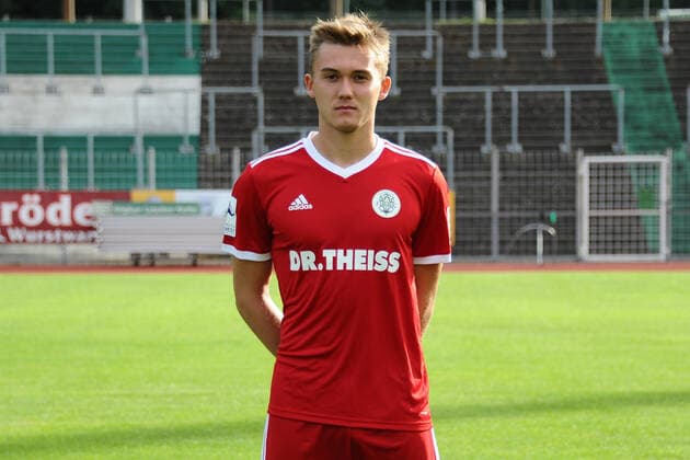 im Niklas Knichel,FC Homburg- 28, Mannschaftspraesentation beim FC 08 Homburg, Fussball,Regionalliga Suedwest, 29.08.20, im Waldstadion Homburg, GER, Fussball, Regionalliga Suedwest, Mannschaftspraesentation und Kader Portraets der Mannschaft des FC 08 Homburg, 29.08.20, Homburg Saar Copyright: xPeterxFranzx Eibner-Pressefotox EP_pfz