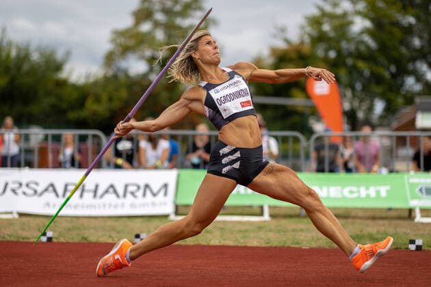 Bilder des Jahres 2020, Sport 08 August Sport Themen der Woche KW35 Sport Bilder des Tages 4. URSAPHARM Speerwurf-Meeting; Offenburg, 29.08.2020 Geraldine Ruckstuhl (SUI); 4. URSAPHARM Speerwurf-Meeting im ETSV Stadion in Offenburg am 29.08.2020, (Baden-Wuerttemberg). *** 4 URSAPHARM Javelin Meeting Offenburg, 29 08 2020 Geraldine Ruckstuhl SUI 4 URSAPHARM Javelin Meeting at the ETSV Stadium in Offenburg on 29 08 2020, Baden Wuerttemberg Copyright: xBEAUTIFULxSPORTS KJPetersx